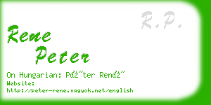 rene peter business card